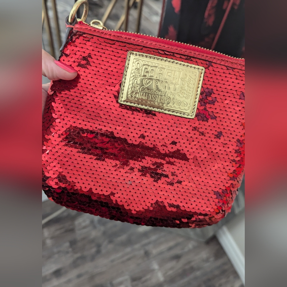 Coach Red Sparkle Bag